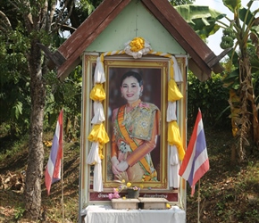 The new queen, a common sight in Thailand where Royalty is reveered