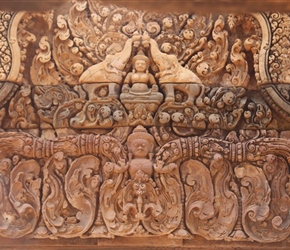 Limestone carvings at Banteay Srei