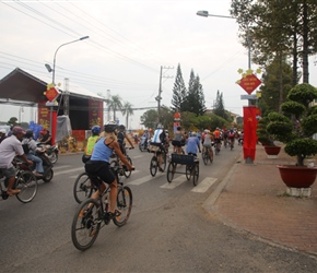 Gilly heads through Chau Doc