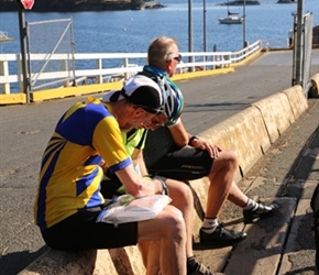 Ian and Phil study map at Vesuvius Bay