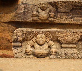 Statue by moonstone, Anuradhapura