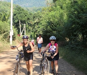 Gilly and Christine pushing their way up