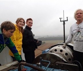 Danial Harrop, Izzy, Nick and our guide atop windmill
