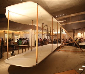 Wright brothers plane. On December 17, 1948, the forty-fifth anniversary of its first flight, the 1903 Wright Flyer was placed on display in the Smithsonian's Arts and Industries Building.