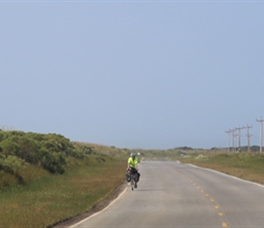 Phil on the road from Ocracoke