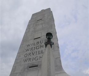 Wilbur Wright and memorial to first flight