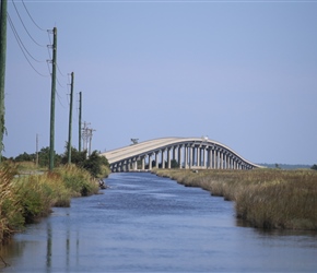 These bridges were huge and literally provided the high point of our cycle along the outer banks