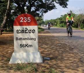 Jo passes Battambang sign