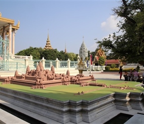 Angkor Wat model at Royal Palace