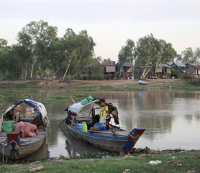Boats at Takeo, Cambodia