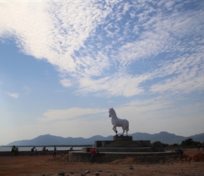 Horse statue near Kep