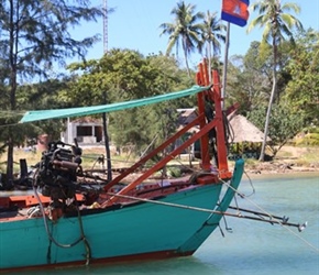 Boat prow at Deer Island