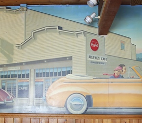Mural in the Arlene cafe in Elkton