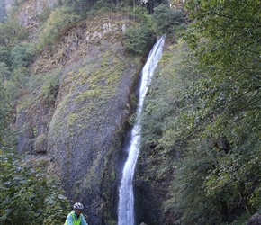Pip passes Horsetail Falls