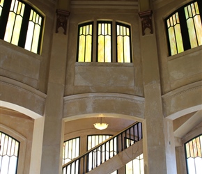 Inside Vista House on Crown Point