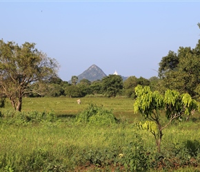 Countryside views towards Minhitale Stupa