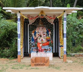 Ganesha represented on the shrine