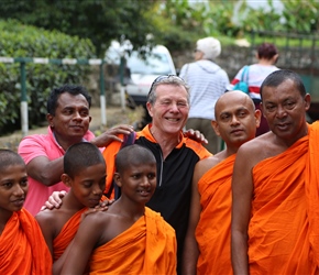 Chris and Buddhists at Mackwood Tea 