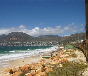 Coastal view of the Cape from the train as we approach Simonstown