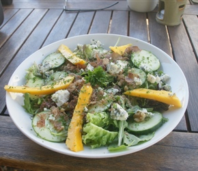 Mango salad at the pepper tree cafe