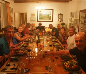 Dinner at the farm, a really lovely evening, we were made to feel really welcome