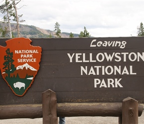 Leaving Yellowstone National Park