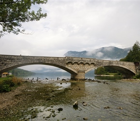 Bridge over Bohinj Lake