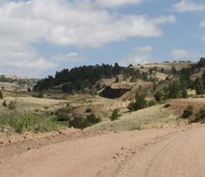 Start of the Shelf Road. Originally, Shelf Road was a stage coach route that delivered goods to and from Cripple Creek and Canon City. It was one of the first roads from the Arkansas Valley into the Cripple Creek Mining District.