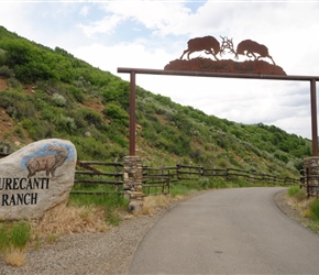 Curecanti Ranch Sign. These arches are really common as farm entrances