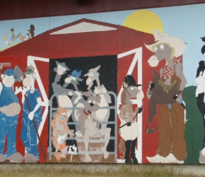 Farmyard mural in Bradford