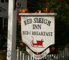 Red Sleigh Inn, where we stayed for two nights 