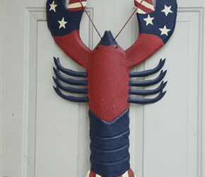 Lobster door decoration near Gloucester