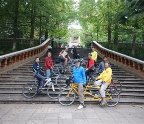 On the steps of Martins College in Kunming