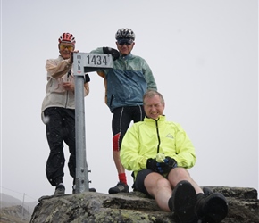 Terry John and John at the top of the pass at 1434metres