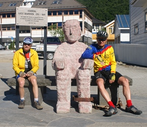Colin and John meet the locals at Sogndal