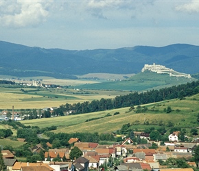 Spissky Kapitula and Spissky Hrad from Buglovce