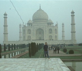 Well it had to be done, didn't it. Early morning at the Taj Mahal
