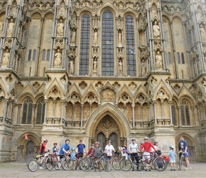 In front of wells Cathedral