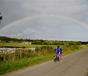James and Louise with rainbow