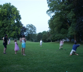 We had a game of rounders in the grounds in the evening