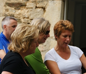 Pauline, Jo and Lesley in Bricquebec