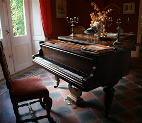Grand piano at Le Chateau du Epinguet