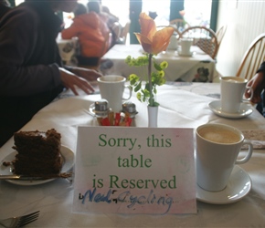 Table dutifully reserved