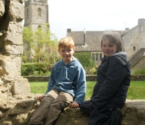 Oliver and Fabian at Nunney Castle