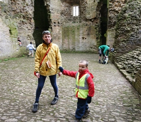 Helen and Reuben in Nunney Castle