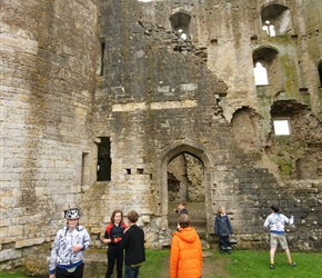 Inside Nunney Castle, dating from 1370
