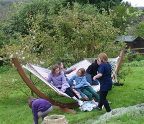 On the hammock at Brook Cottages Coleford