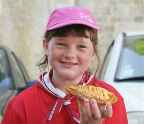 Emma with apple slice in Gimozac