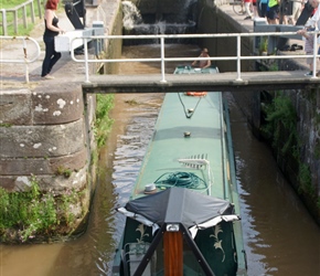 Barge moves into Bunbury Locks