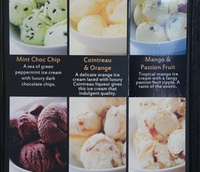 What a lot of choice and this was just a few of them at Cheshire Farm Ice Cream